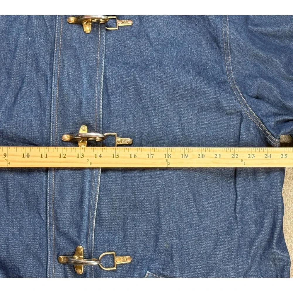 Lauren Jeans Co. Ralph Lauren Women's Vtg‎ Fireman Clasp Denim Jacket Size 2X - Picture 8 of 11
